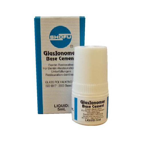 Shofu Dental 1114 GlasIonomer Base Cement Dentin Restorative Liquid 5 mL Bottle Shofu Dental 1114 GlasIonomer Base Cement Dentin Restorative Liquid 5 mL Bottle